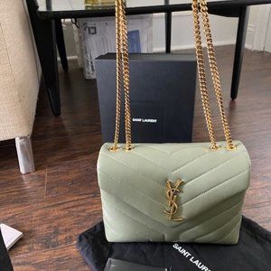 YSL saint laurent small loulou sage green